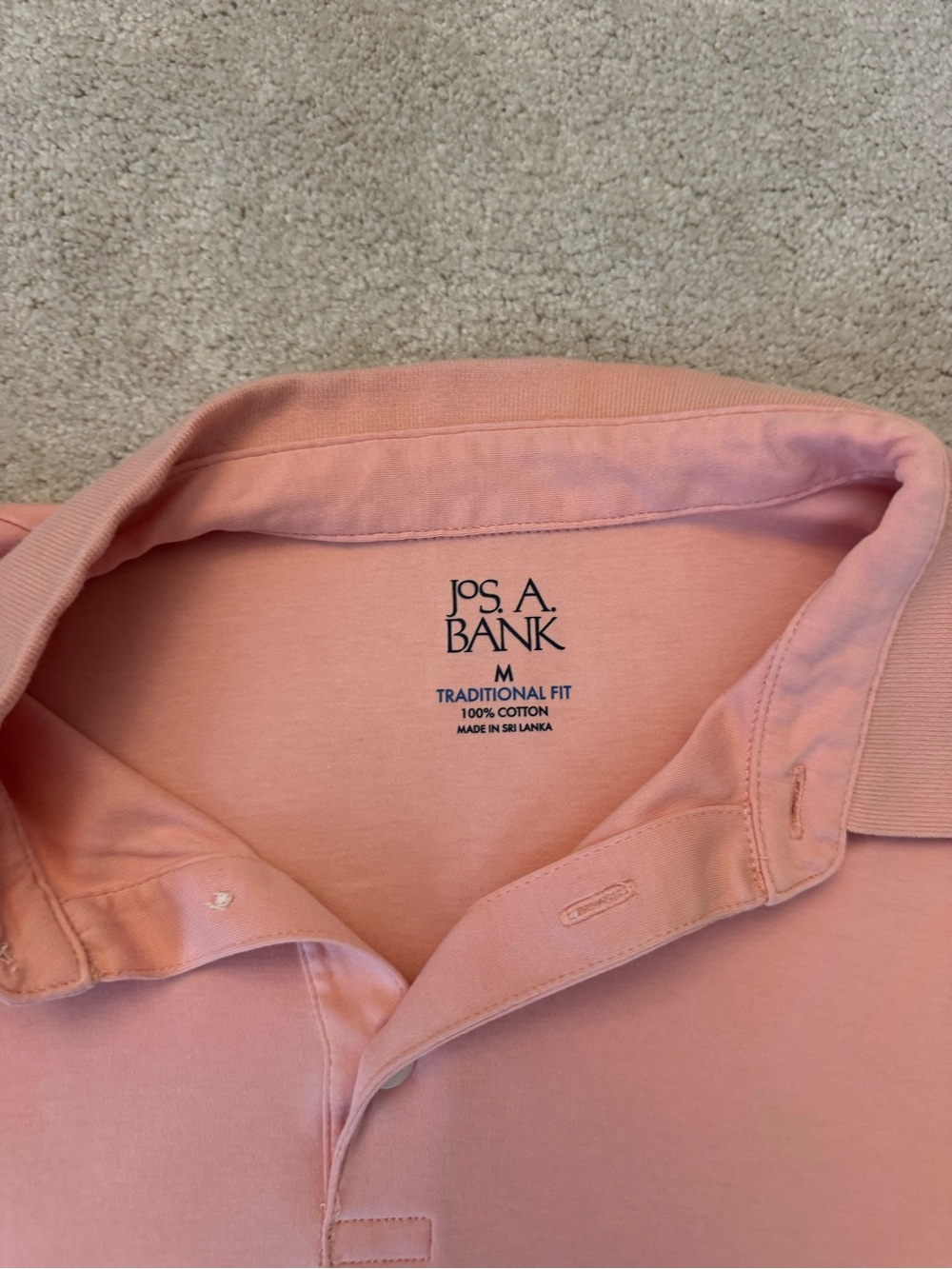 Jos. A. Bank Men's Polo in Light Pink